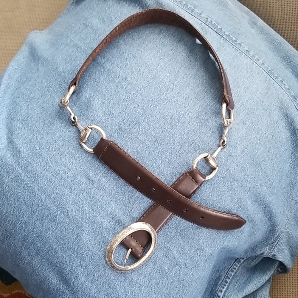 Brighton Brown Leather Belt Size Large